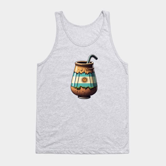 Yerba Mate Argentina Flag Tank Top by MonkaGraphics